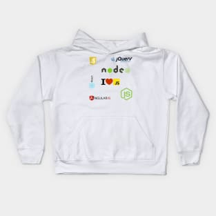 javascript sticker set Kids Hoodie